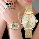 Michael Kors Portia Gold Dial Gold Mesh Bracelet Watch for Women - MK3844 Authentic Buy Shop Now