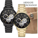 Armani Exchange Cayde Chronograph Black Dial Black Steel Strap Watch for Men - AX2748 Authentic Buy Shop Now