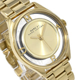 Marc Jacobs Marc Tether Transparent Gold Dial Gold Steel Strap Watch for Women - MBM3413 Authentic Buy Shop Now