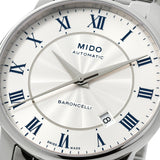 Mido Baroncelli III Automatic Silver Dial Silver Steel Strap Watch For Men - M8600.4.21.1 Authentic Buy Shop Now