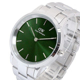 Daniel Wellington Iconic Link Emerald Green Dial Silver Steel Strap Watch For Men - DW00100427 Authentic Buy Shop Now