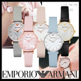 Emporio Armani Gianni T Bar Mother Of Pearl Pink Dial Pink Leather Strap Watch For Women - AR1958 Authentic Buy Shop Now