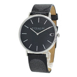 Coach Charles Black Dial Black Leather Strap Watch for Men - 14602157 Authentic Buy Shop Now