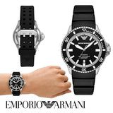 Emporio Armani Sea Explorer Automatic Black Dial Black Silicone Strap Watch For Men - AR60078 Authentic Buy Shop Now