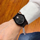 Movado Bold Black Dial Black Leather Strap Watch for Women - 3600483 Authentic Buy Shop Now
