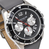 Coach Kent Grey Dial Grey Leather Strap Watch for Men - 14602561 Authentic Buy Shop Now