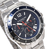 Coach Kent Chronograph Blue Dial Silver Steel Strap Watch for Men - 14602555 Authentic Buy Shop Now