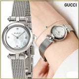 Gucci Diamantissima Diamonds Mother of Pearl Dial Silver Mesh Bracelet Watch for Women - YA141512 Authentic Buy Shop Now