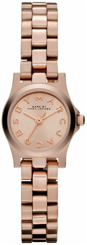 Marc Jacobs Dinky Rose Gold Dial Rose Gold Steel Strap Watch for Women - MBM3200 Authentic Buy Shop Now