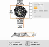 Fossil Townsman Black Dial Silver Steel Strap Watch for Men - ME3107 Authentic Buy Shop Now