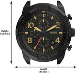 Fossil Bronson Black Dial Brown Leather Strap Watch for Men - FS5714 Authentic Buy Shop Now