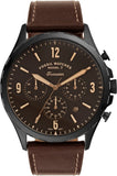 Fossil Forrester Chronograph Black Dial Brown Leather Strap Watch for Men - FS5608 Authentic Buy Shop Now