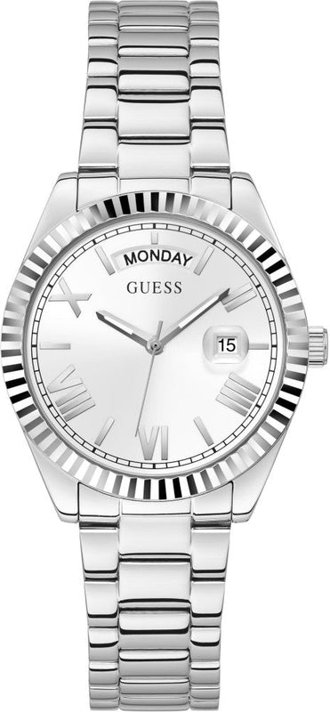 Guess Luna Silver Dial Silver Steel Strap Watch for Women - GW0308L1 Authentic Buy Shop Now
