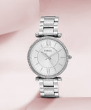Fossil Carlie Silver Dial Silver Steel Strap Watch for Women - ES4341 Authentic Buy Shop Now