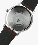 Emporio Armani Kappa Silver Dial Brown Leather Strap Watch for Men - AR11173 Authentic Buy Shop Now