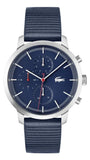 Lacoste Replay Chronograph Blue Dial Blue Leather Strap Watch for Men - 2011176 Authentic Buy Shop Now