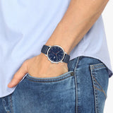 Lacoste Replay Chronograph Blue Dial Blue Leather Strap Watch for Men - 2011176 Authentic Buy Shop Now
