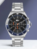 Lacoste Tiebreaker Chronograph Black Dial Silver Steel Strap Watch for Men - 2011155 Authentic Buy Shop Now