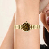 Emporio Armani Gianni T-Bar Brown Dial Gold Steel Strap Watch for Women - AR11703 Authentic Buy Shop Now