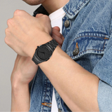 D1 Milano Ultra Thin Shadow Black Dial Black Steel Strap Watch for Men - D1-UTBJSH Authentic Buy Shop Now