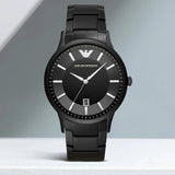 Emporio Armani Renato Black Dial Black Steel Strap Watch for Men - AR11184 Authentic Buy Shop Now