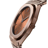 D1 Milano Ultra Thin Brown Dial Gold Steel Strap Watch for Unisex - D1-UTBJ10 Authentic Buy Shop Now