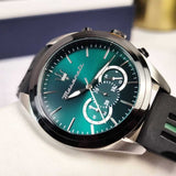 Maserati Traguardo Chronograph Green Dial Black Silicone Strap Watch For Men - R8871612043 Authentic Buy Shop Now