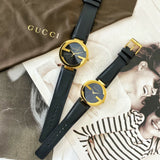Gucci G Interlocking Grammy Special Edition Black Dial Black Leather Strap Watch For Men - YA133212 Authentic Buy Shop Now