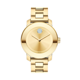 Movado Bold Gold Dial Yellow Gold Steel Strap Watch for Women - 3600104 Authentic Buy Shop Now