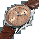 Breitling Navitimer Automatic 35 Brown Dial Brown Leather Strap Watch for Men - A17395201K1P1 Authentic Buy Shop Now