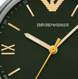 Emporio Armani Kappa Quartz Black Dial Two Tone Mesh Bracelet Watch For Men - AR11228 Authentic Buy Shop Now