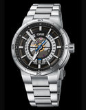 Oris TT1 Engine Date Skeleton Black Dial Silver Steel Strap Watch for Men - 0173377524124-0782408 Authentic Buy Shop Now