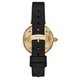 Emporio Armani Arianna Analog Silver Dial Black Leather Strap Watch For Women - AR11200 Authentic Buy Shop Now