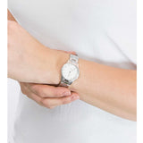 Daniel Wellington Iconic Link White Dial Silver Steel Strap Watch For Women - DW00100207 Authentic Buy Shop Now