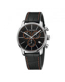 Calvin Klein City Chronograph Black Dial Black Leather Strap Watch for Men - K2G271C1 Authentic Buy Shop Now