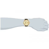 Diesel Mr Daddy Gold Dial Black Leather Strap Watch For Men - DZ7363 Authentic Buy Shop Now