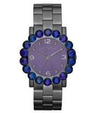 Marc Jacobs Amy Purple Dial Black Steel Strap Watch for Women - MBM3224 Authentic Buy Shop Now