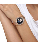 Michael Kors Lauryn Blue Dial Rose Gold Steel Strap Watch for Women - MK3723 Authentic Buy Shop Now