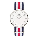 Daniel Wellington Classic Canterbury White Dial Two Tone Nylon Strap Watch For Men - DW00100016 Authentic Buy Shop Now