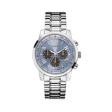 Guess Horizon Chronograph Quartz Blue Dial Silver Steel Strap Watch for Men - W0379G6 Authentic Buy Shop Now