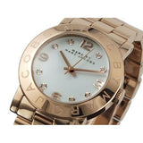 Marc Jacobs Amy White Dial Rose Gold Steel Strap Watch for Women - MBM3077 Authentic Buy Shop Now