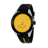 Maserati Traguardo Chronograph Yellow Dial Black Silicone Strap Watch For Men - R8871612045 Authentic Buy Shop Now