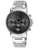 Tommy Hilfiger Chronograph Grey Dial Silver Steel Strap Watch for Men - 1710382 Authentic Buy Shop Now