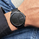 Calvin Klein Minimal Black Dial Black Mesh Bracelet Watch for Men - K3M514B1 Authentic Buy Shop Now