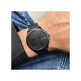 Calvin Klein Minimal Black Dial Black Mesh Bracelet Watch for Men - K3M514B1 Authentic Buy Shop Now