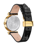 Versace Greca Meander Black Dial Black Leather Strap Watch for Women - VELW00420 Authentic Buy Shop Now