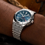 Breitling Chronomat GMT 40 Blue Dial Silver Steel Strap Watch for Men - A32398101C1A1 Authentic Buy Shop Now