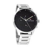 Tommy Hilfiger Chase Quartz Black Dial Silver Steel Strap Watch For Men - 1791485 Authentic Buy Shop Now