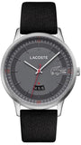 Lacoste Madrid Gray Dial Black Leather Strap Watch for Men - 2011032 Authentic Buy Shop Now