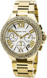 Michael Kors Camille Silver Diamonds Dial Gold Steel Strap Watch for Women - MK5756 Authentic Buy Shop Now